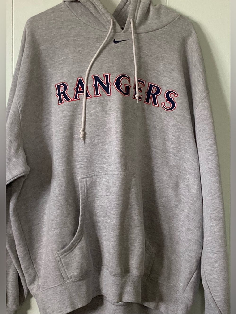 Rangers SZ XL Nike Hoodie with Navy and Red Embroidered Lettering